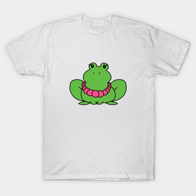 Super Cute Frog with a Big Pearl Necklace